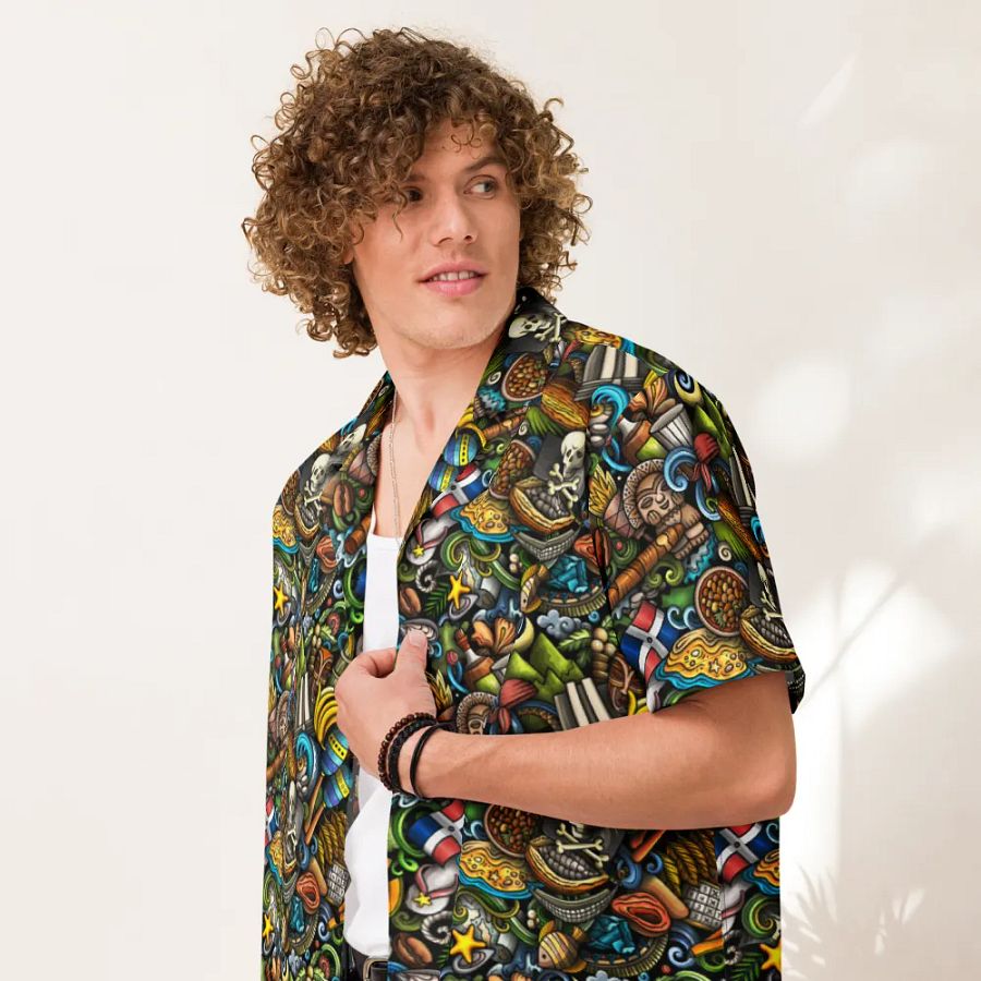 Nautical Skull Adventure Hawaiian Shirt product image (4)