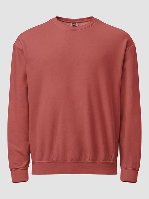 Photo showing Comfort Colors Unisex Garment-Dyed Fleece Crewneck Sweatshir