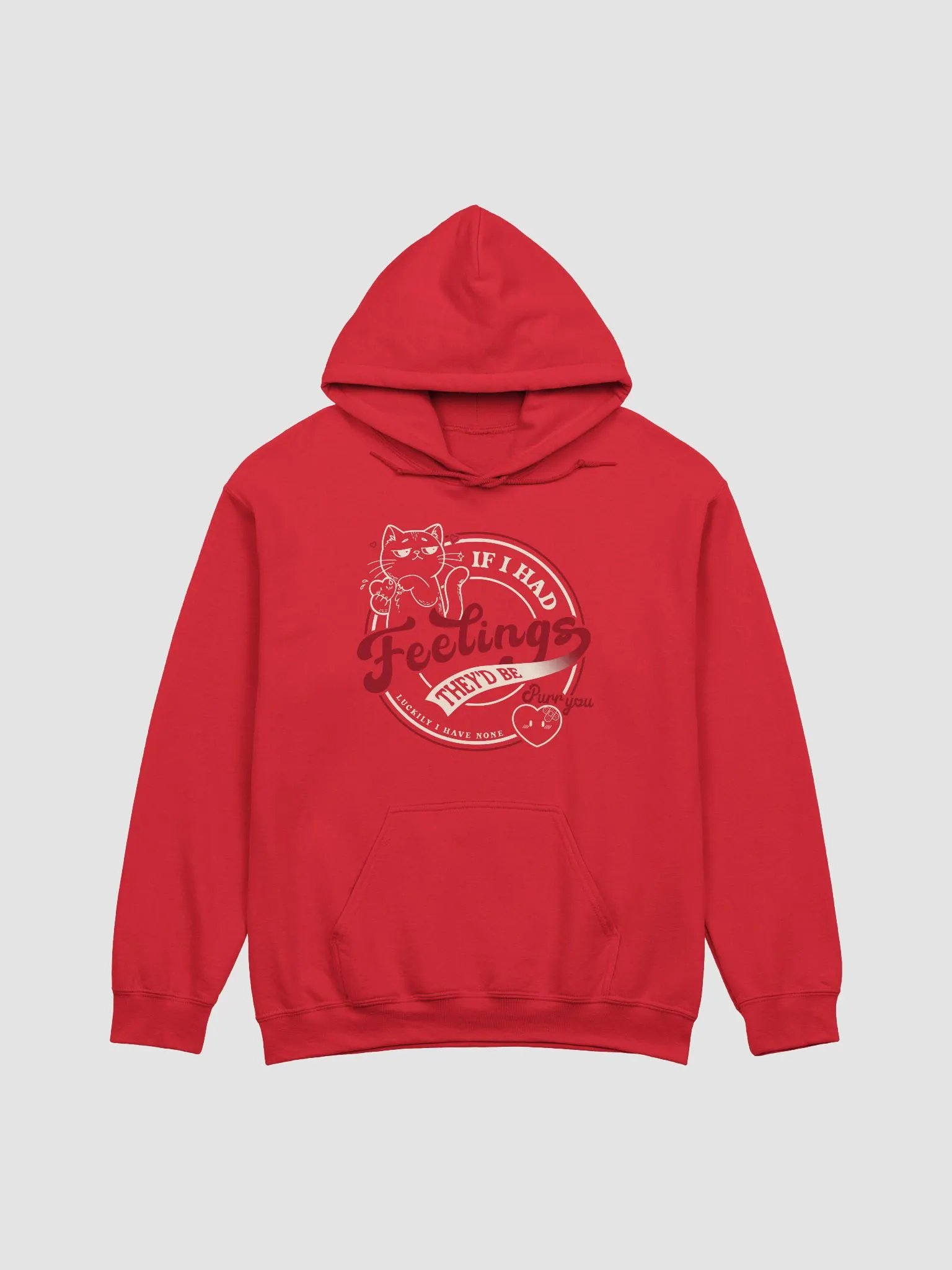 Paws Off My Heart -regular fit hoodie WHITE product image (2)