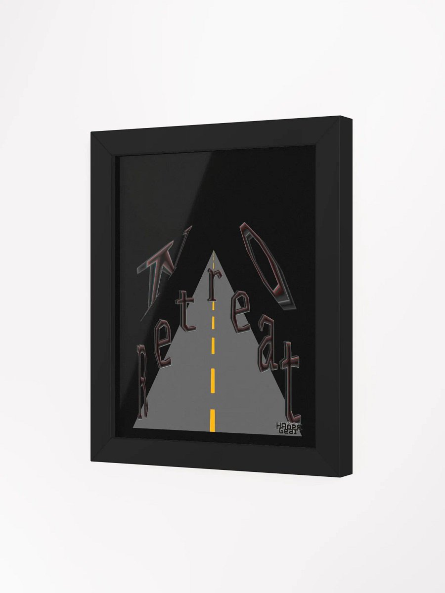 No Retreat - Framed - Black - High-Quality Poster product image (3)