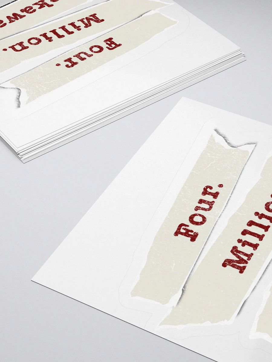 "Four Million" Stickers product image (11)