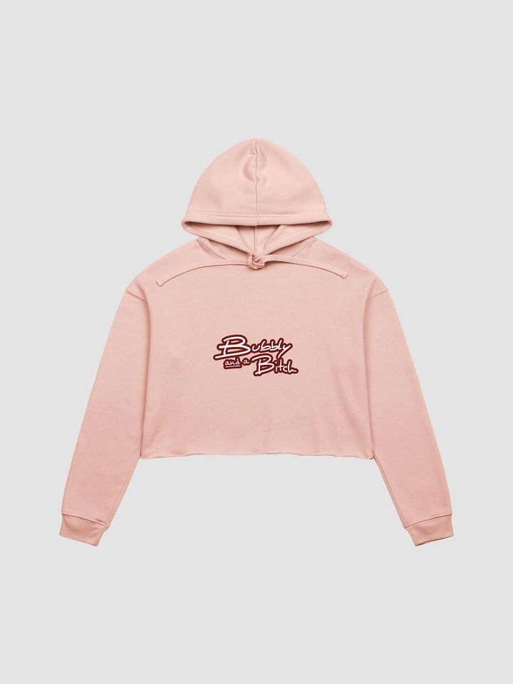 Bubbly and a B*tch (lined design, #6D1616) fleece cropped hoodie product image (10)