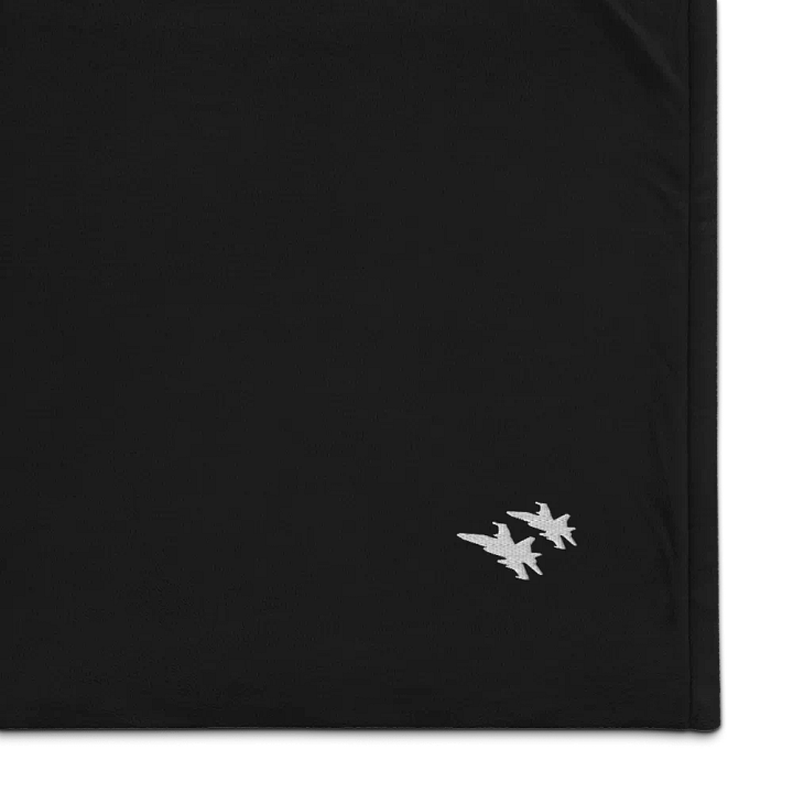Twin Hornets Logo Sherpa Blanket, Black product image (1)