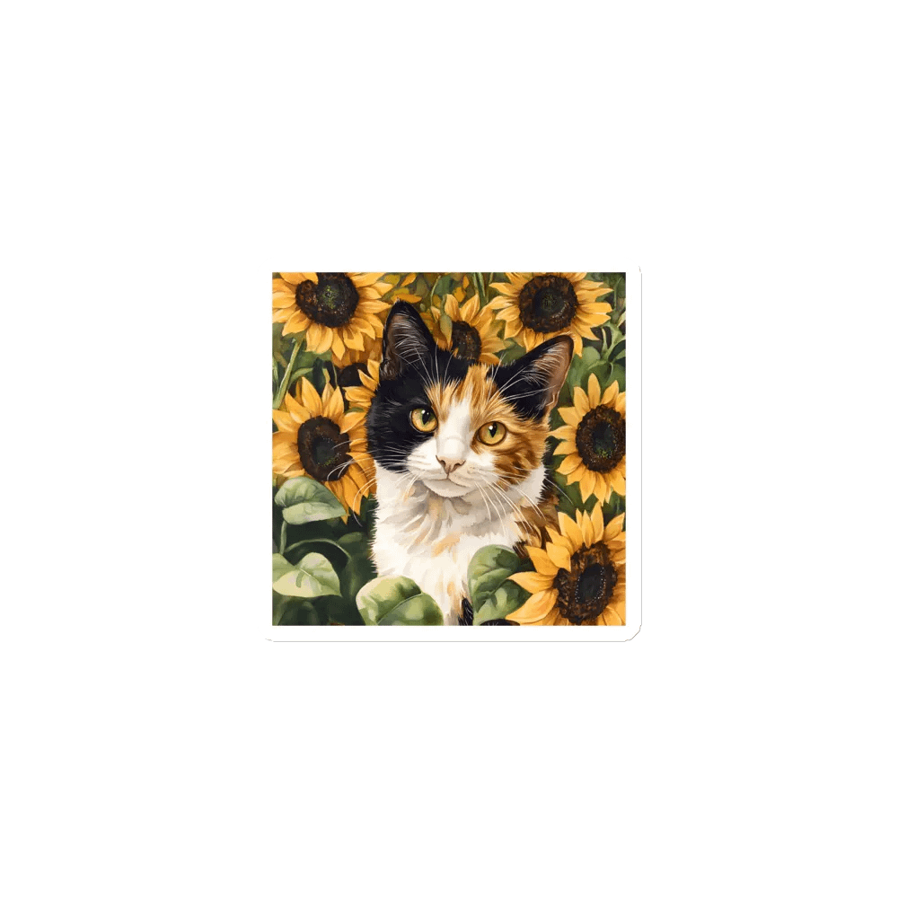 Sunflower Calico Cat Magnets product image (1)