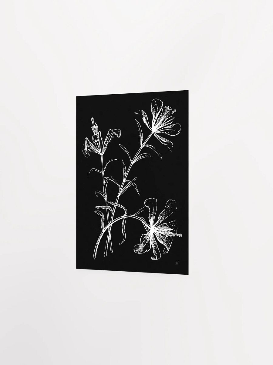 Ethereal Blooms Matte Poster - Wild Elegant Flowers Dark product image (2)