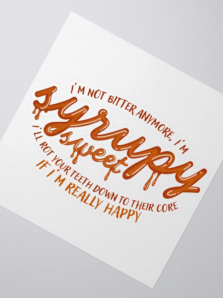 syrupy sweet die cut sticker product image (2)