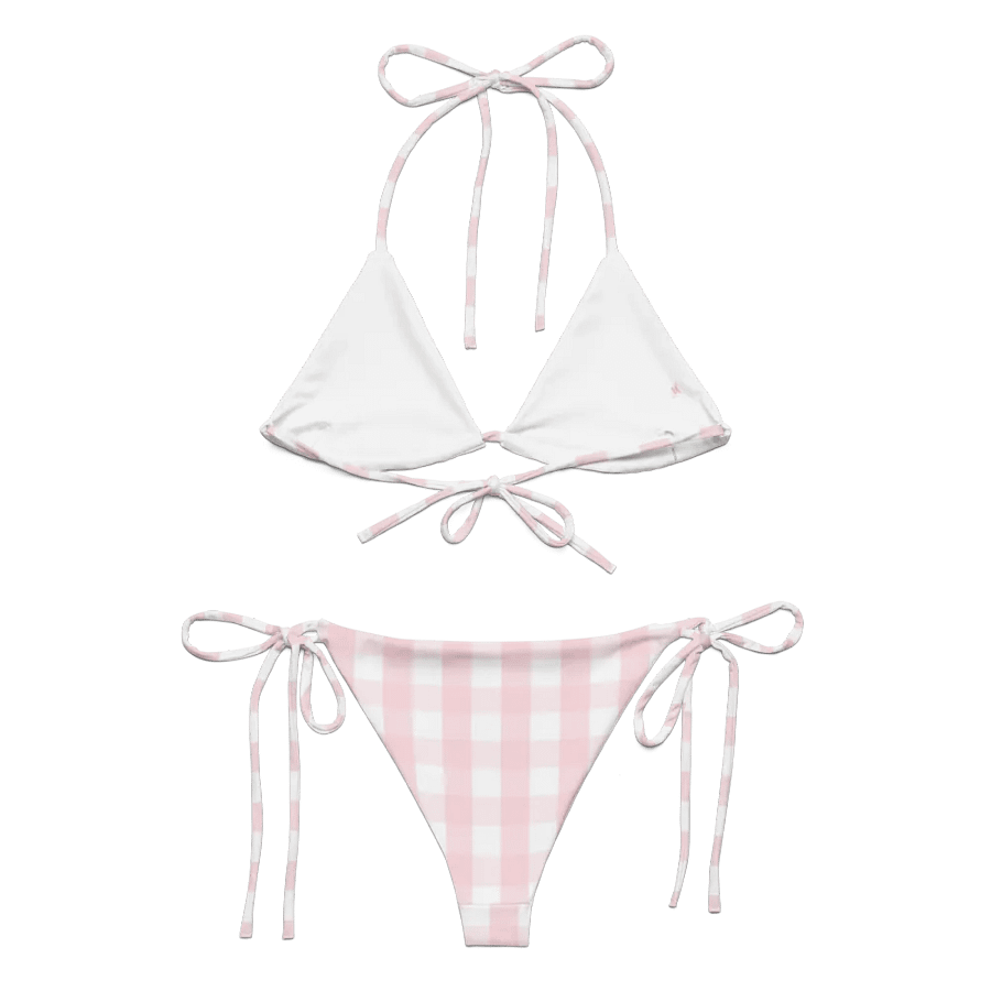 Dreamy Pink Gingham Bikini Set product image (11)