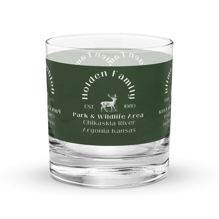 H H Ranch Deer Logo Rocks Glass product image (1)