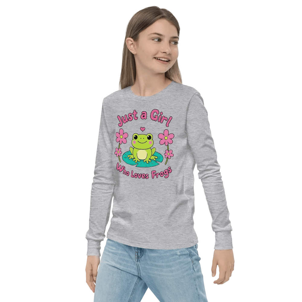 Froggy Fun Long Sleeve Tee Bella+Canvas (Kid's Unisex) product image (3)