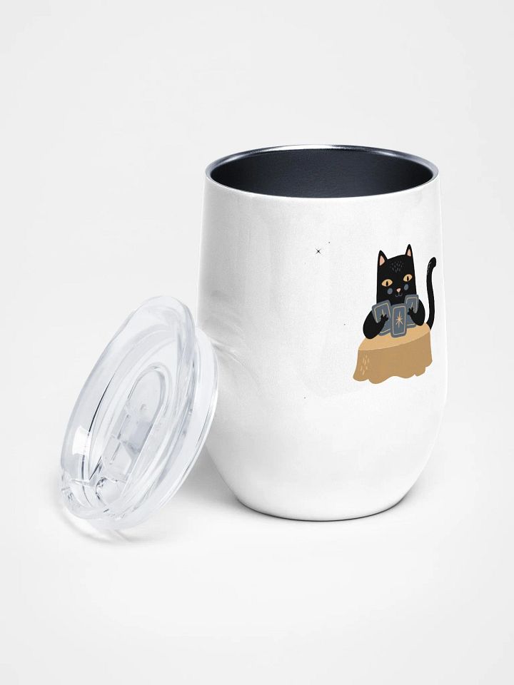 Mystic Cat Tarot Wine Tumbler: Saying Yes with a Twist product image (2)