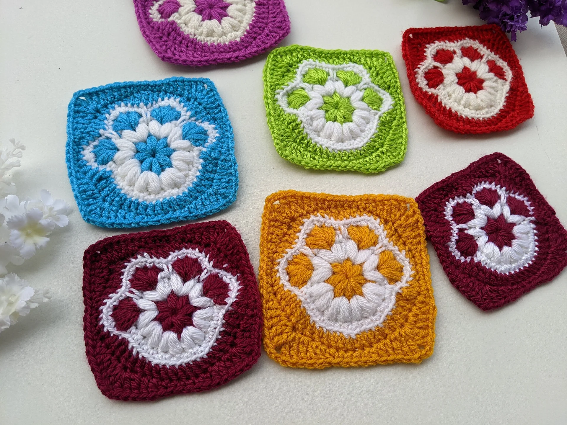 Crochet Paw Print Granny Square Pattern product image (9)