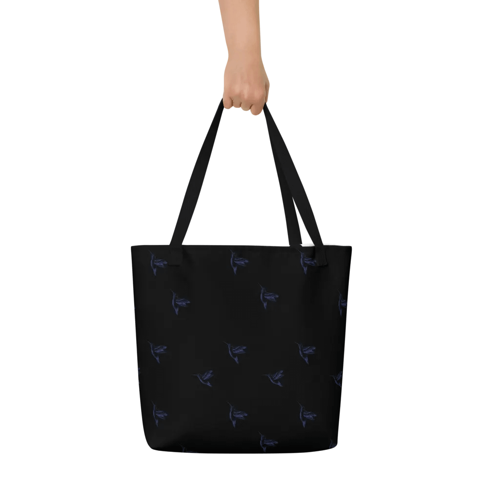 Big printed tote bag with humming bird designs product image (6)