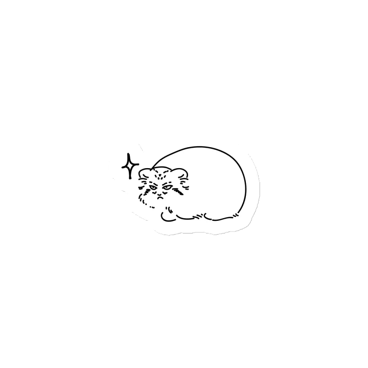 Grumpy Manul - Magnet product image (1)