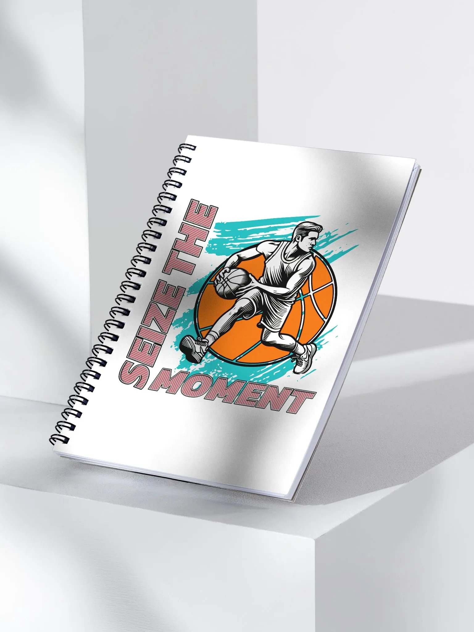 Seize the Moment Basketball Player Spiral Notebook product image (2)