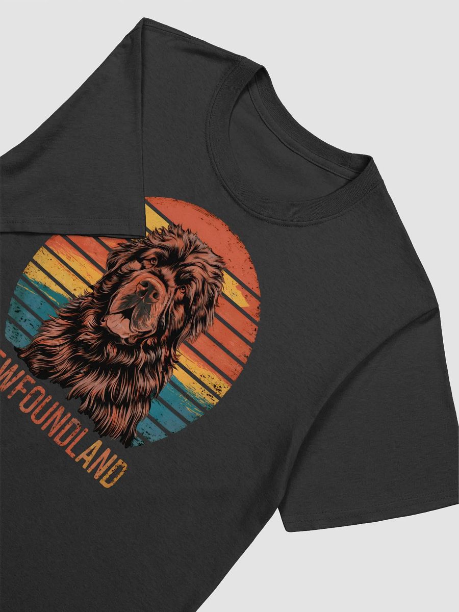 Retro Newfoundland Dog T-Shirt for Men and Women - Vintage Breed Print product image (2)