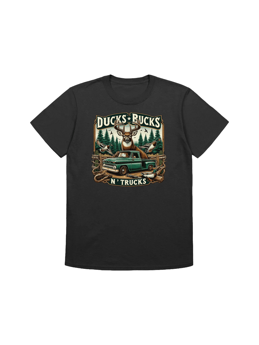 Hunting - Ducks Bucks n' Trucks - Vintage Outdoor Adventure Graphic T-Shirt product image (3)