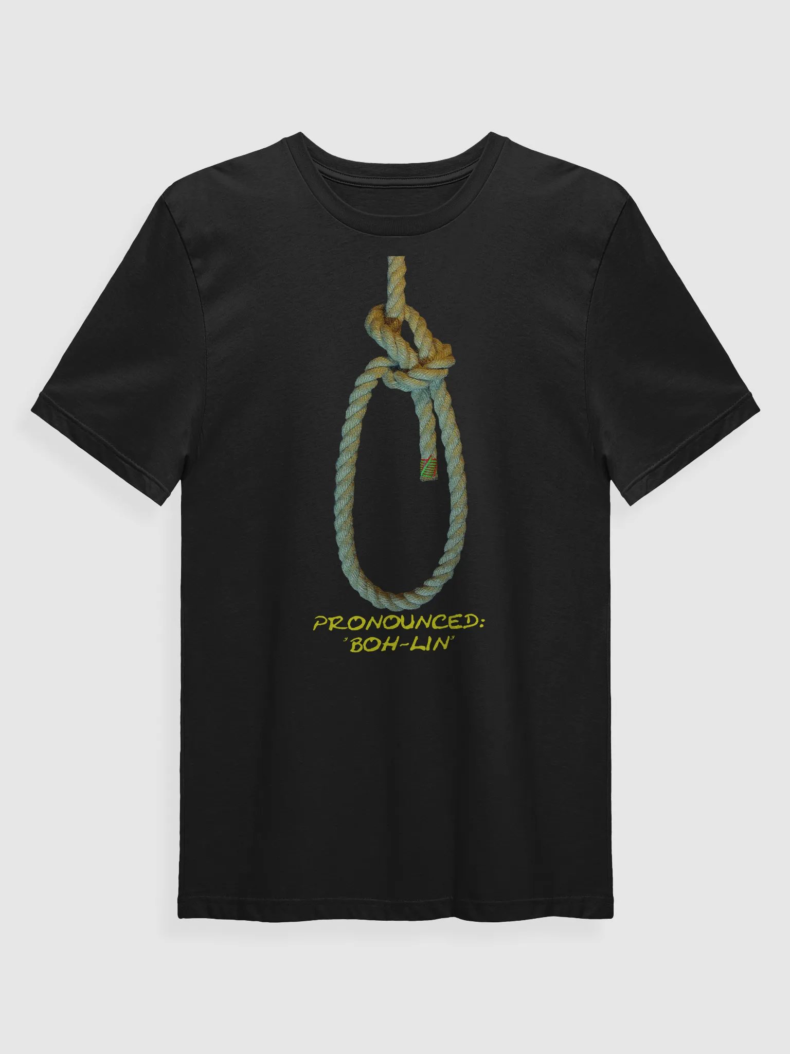 Bowline Knot - Pronounced (Boh-lin) Black T-Shirt product image (1)
