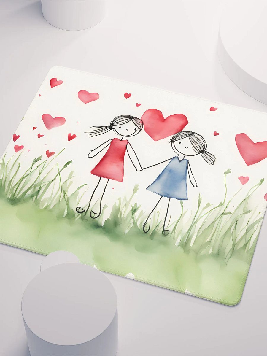 Draw Your Life Full of Hearts, Gaming Mouse Pad, 2 Sizes product image (3)
