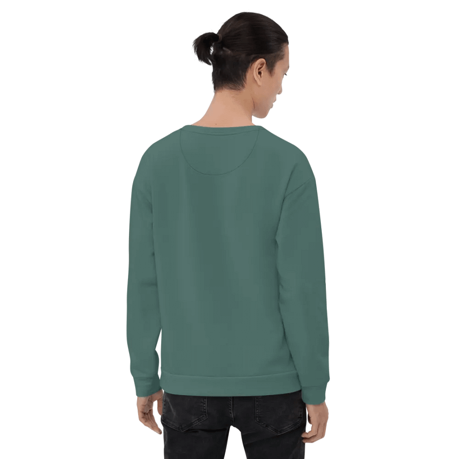 Plain Medium Dark Green Soft Summer Unisex Recycled Polyester Heavyweight Premium Sweatshirt by Treasure Pie product image (8)