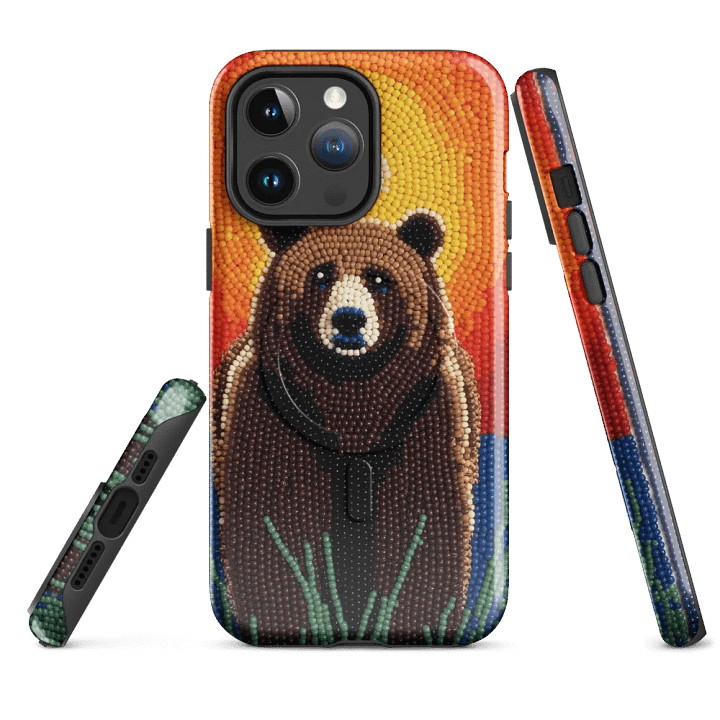 Sunrise Bear Faux Beadwork iPhone® Tough Case product image (4)