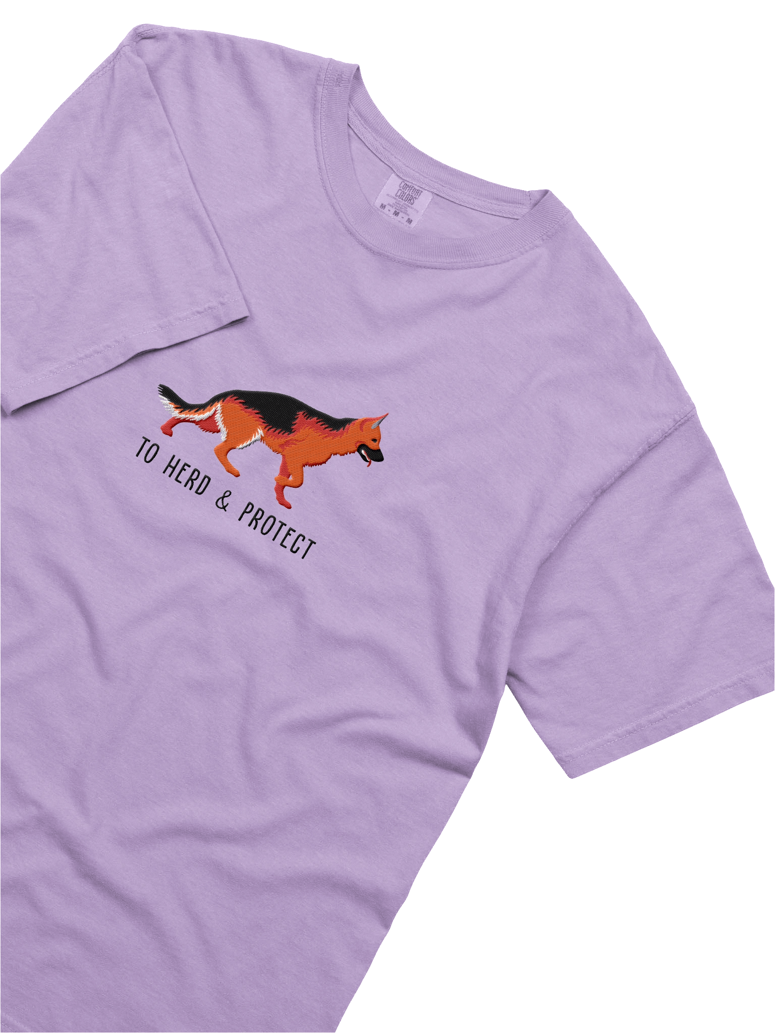 To Herd and Protect T-Shirt(Embroidered) of a German Shepherd(Red) product image (35)