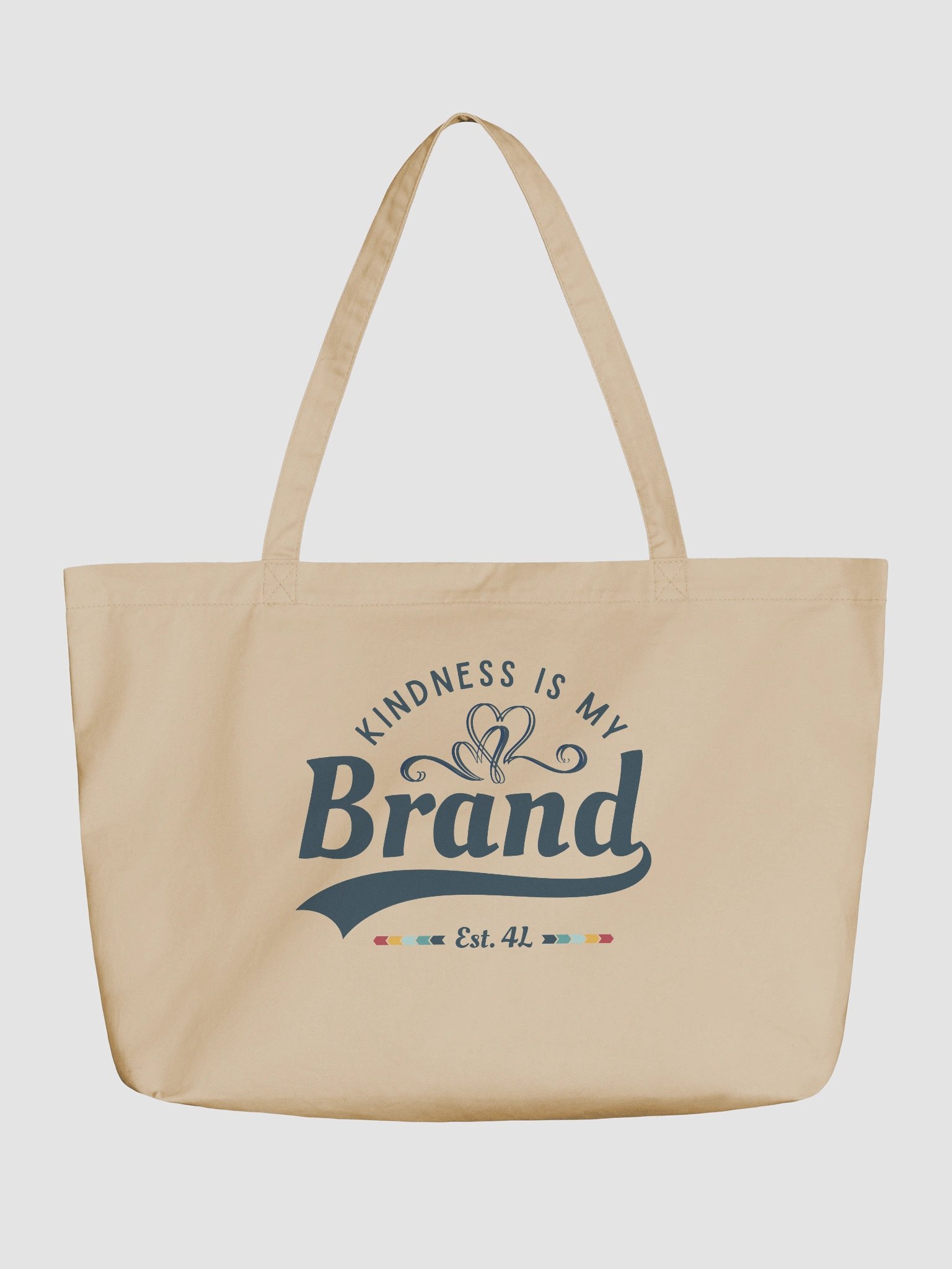 Depth Over Dazzle Tote – “Kindness is My Brand” | Organic Cotton Empowerment Tote Bag — Fulfilled in US, EU, UK & Canada product image (1)