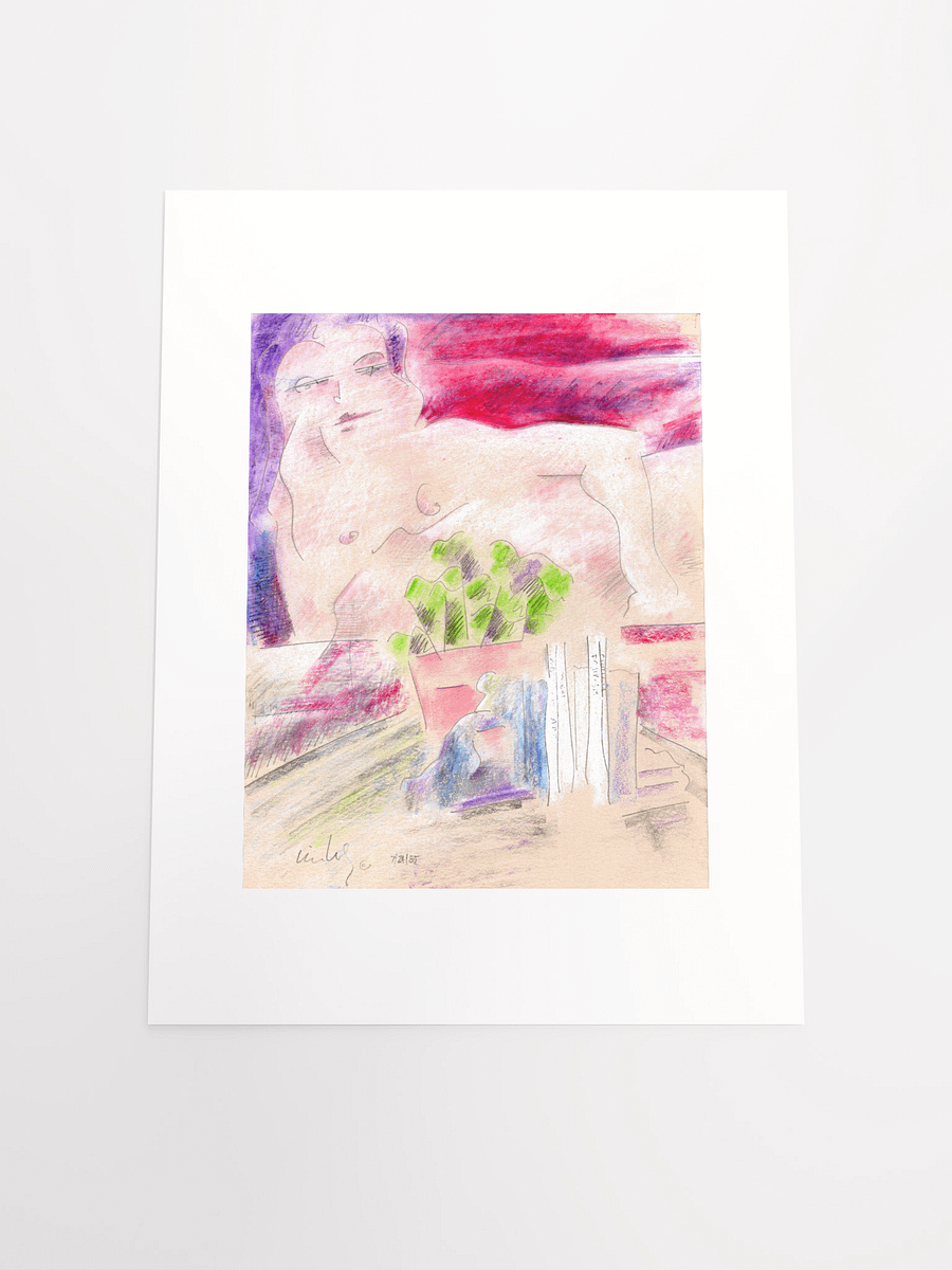 Pink Figure w/Books & Flowers: What Made the Boom 07.24.85 print product image (5)