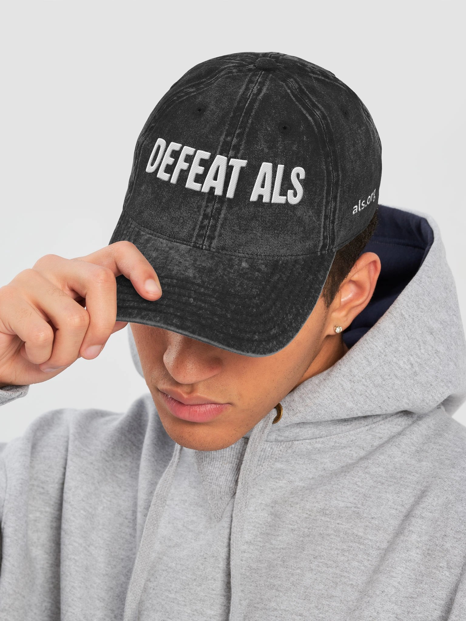 Defeat ALS Vintage Wash Hat - URL Side product image (7)