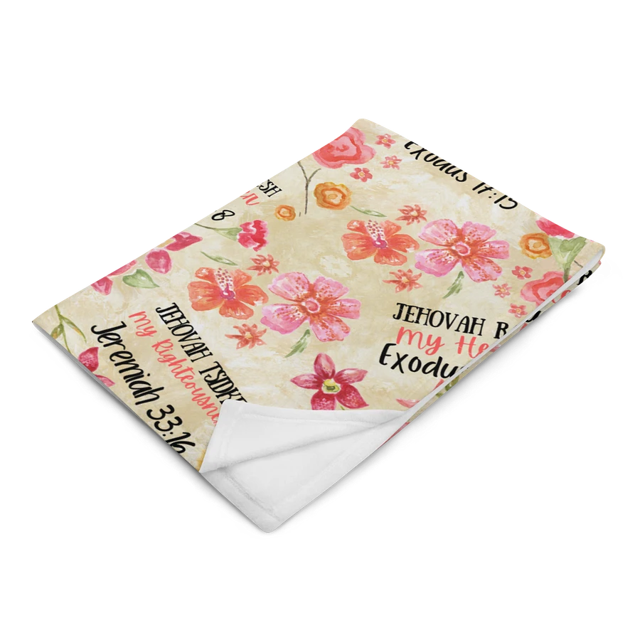 Beige Floral Names Of God Blanket product image (3)