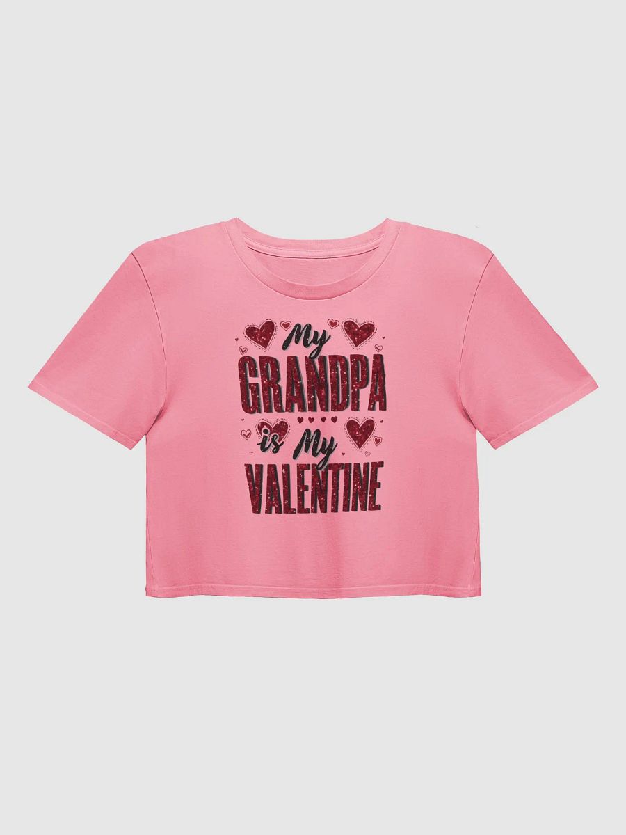 Glittery Grandpa's Valentine Crop Top product image (1)