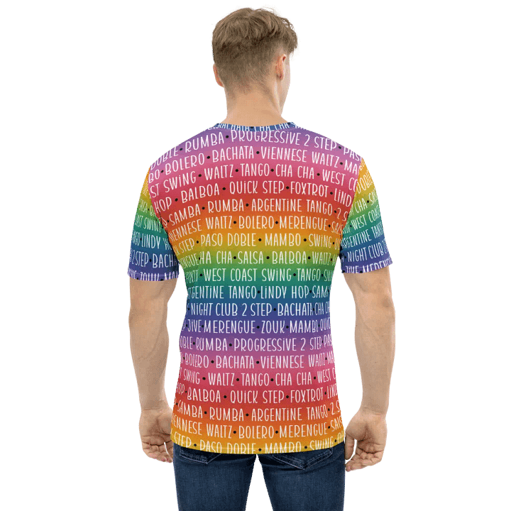 Men's Ballroom Dance Crew Neck T-shirt Rainbow product image (2)