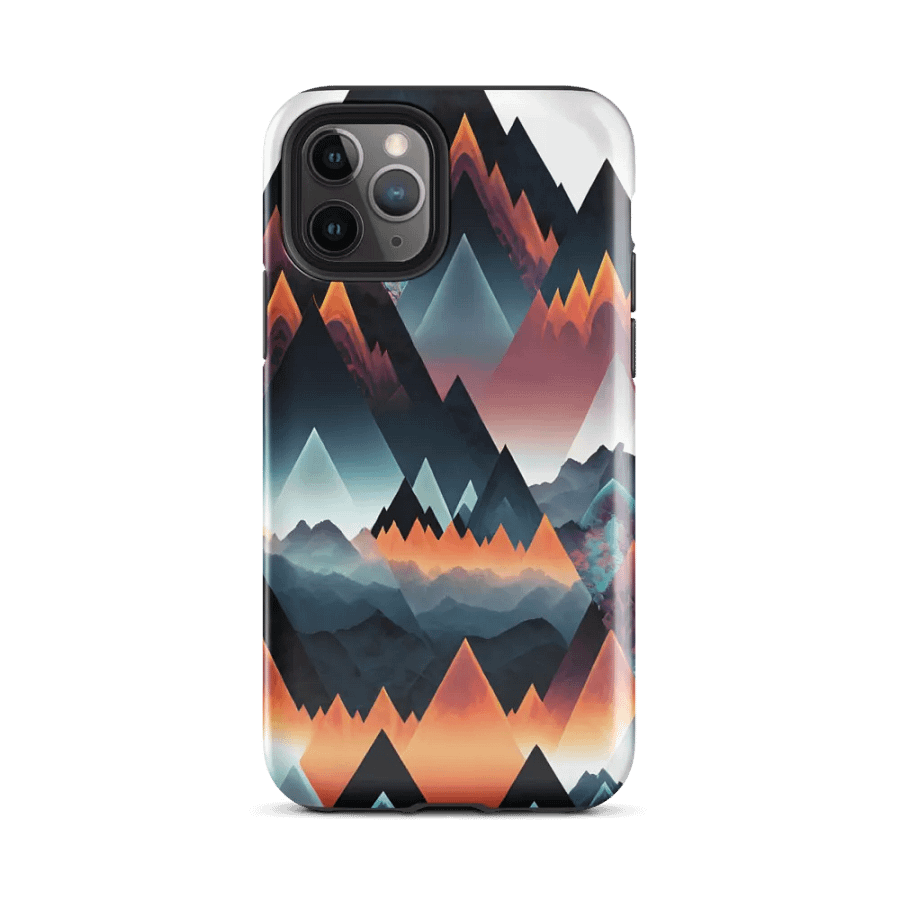 Tough Phone Case for iPhone® - Boho Mountain Peaks Artistic Design product image (2)