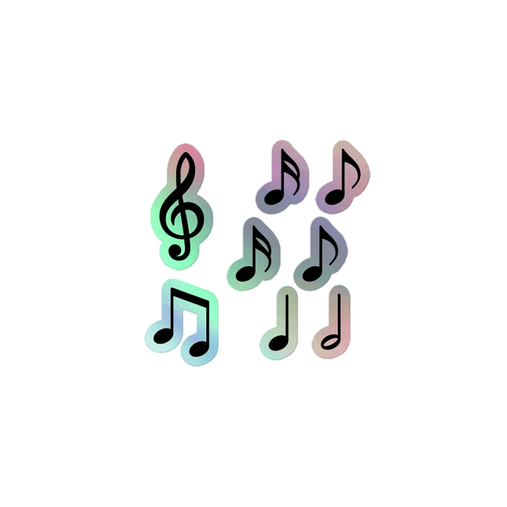 Holographic Notes Sticker Sheet product image (1)