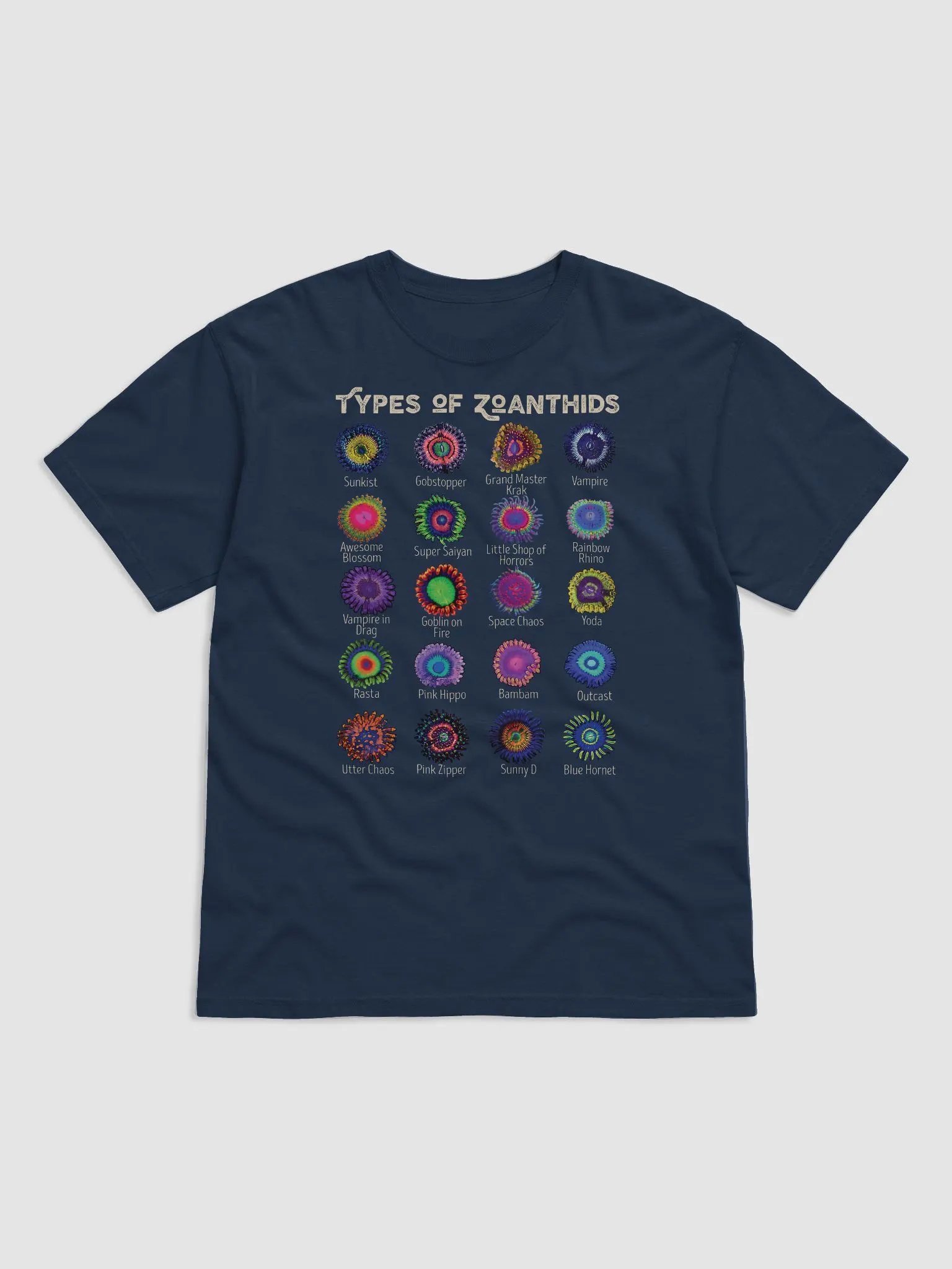 Zoanthid Identification Chart | T-Shirt for Saltwater and Coral Reef Aquarium Hobbyists product image (23)