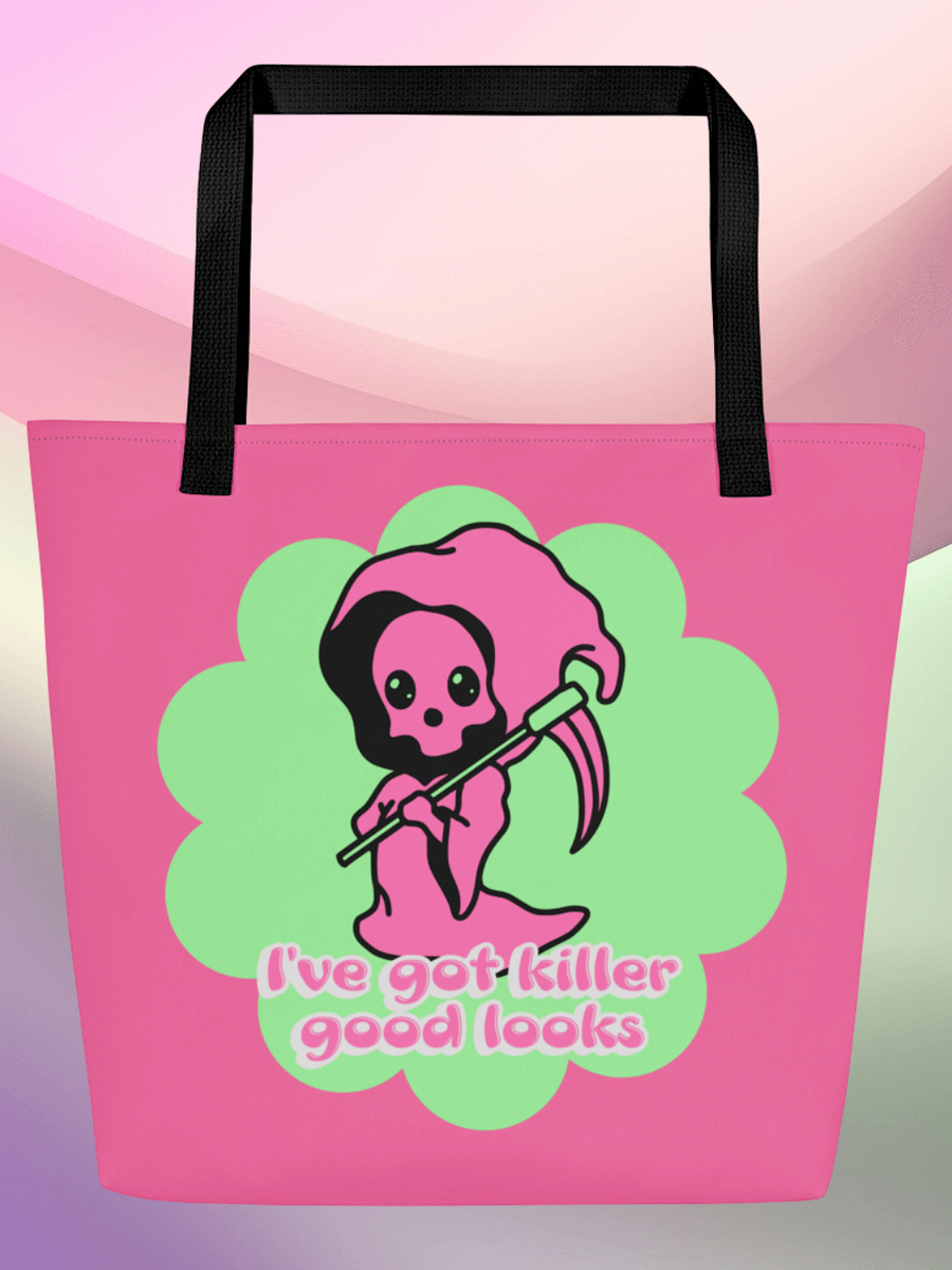Cute Grim Reaper All-Over Tote Bag product image (1)