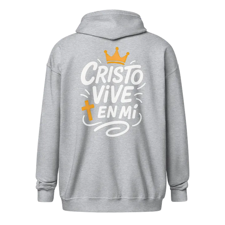 Sudadera Unisex con Capucha y Cremallera | Cristo vive en mí product image (1)