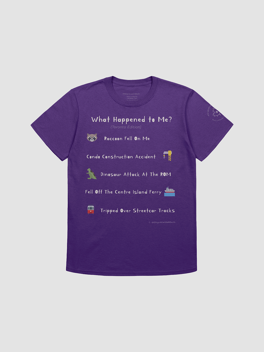 WHAT HAPPENED TO ME ? (Toronto Edition): Unisex Softstyle T-shirt, Purple product image (1)