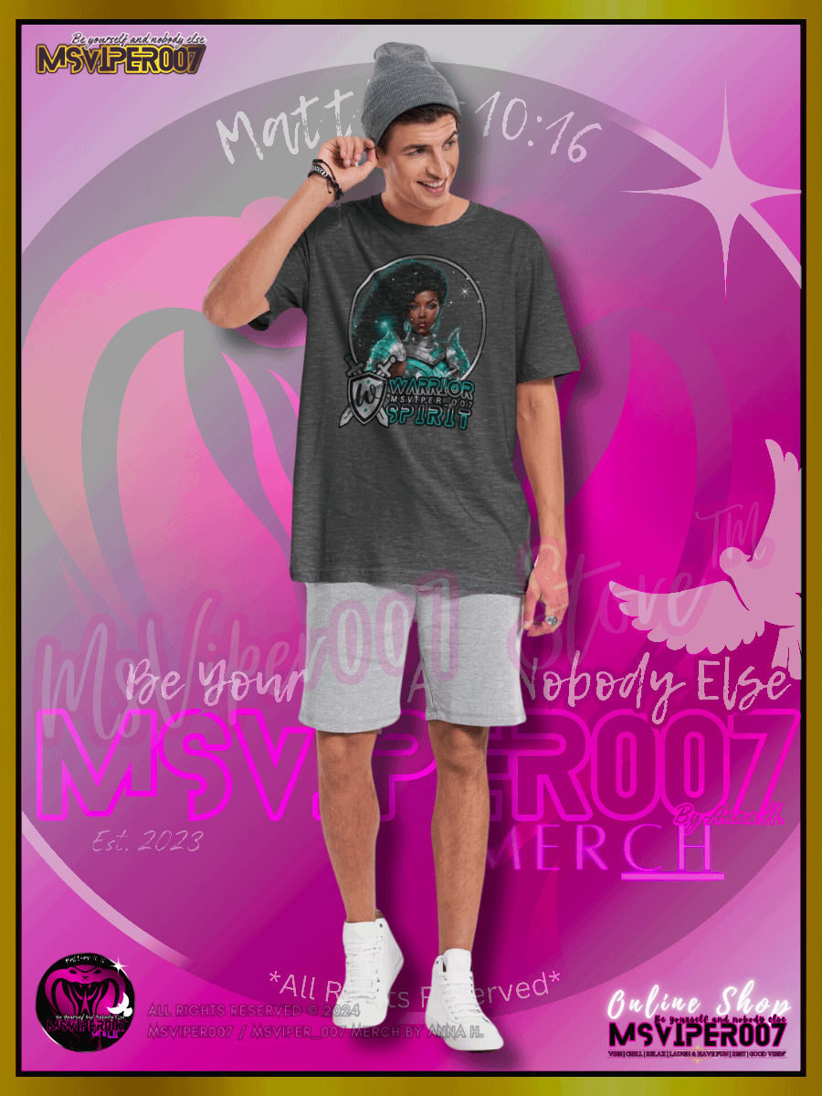 T-Shirt - MsViper007's "Warrior Spirit [Teal Emerald]" Gaming Comfort T-shirt By Anna H. product image (7)