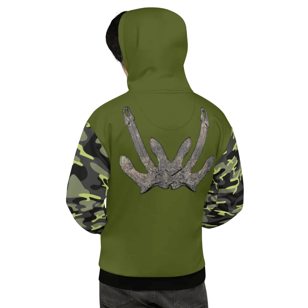 Camouflage & Green Anchor Hoodie product image (7)