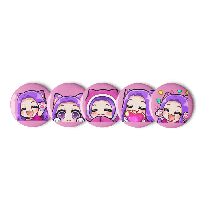 Llunakittie Emote Pins product image (2)
