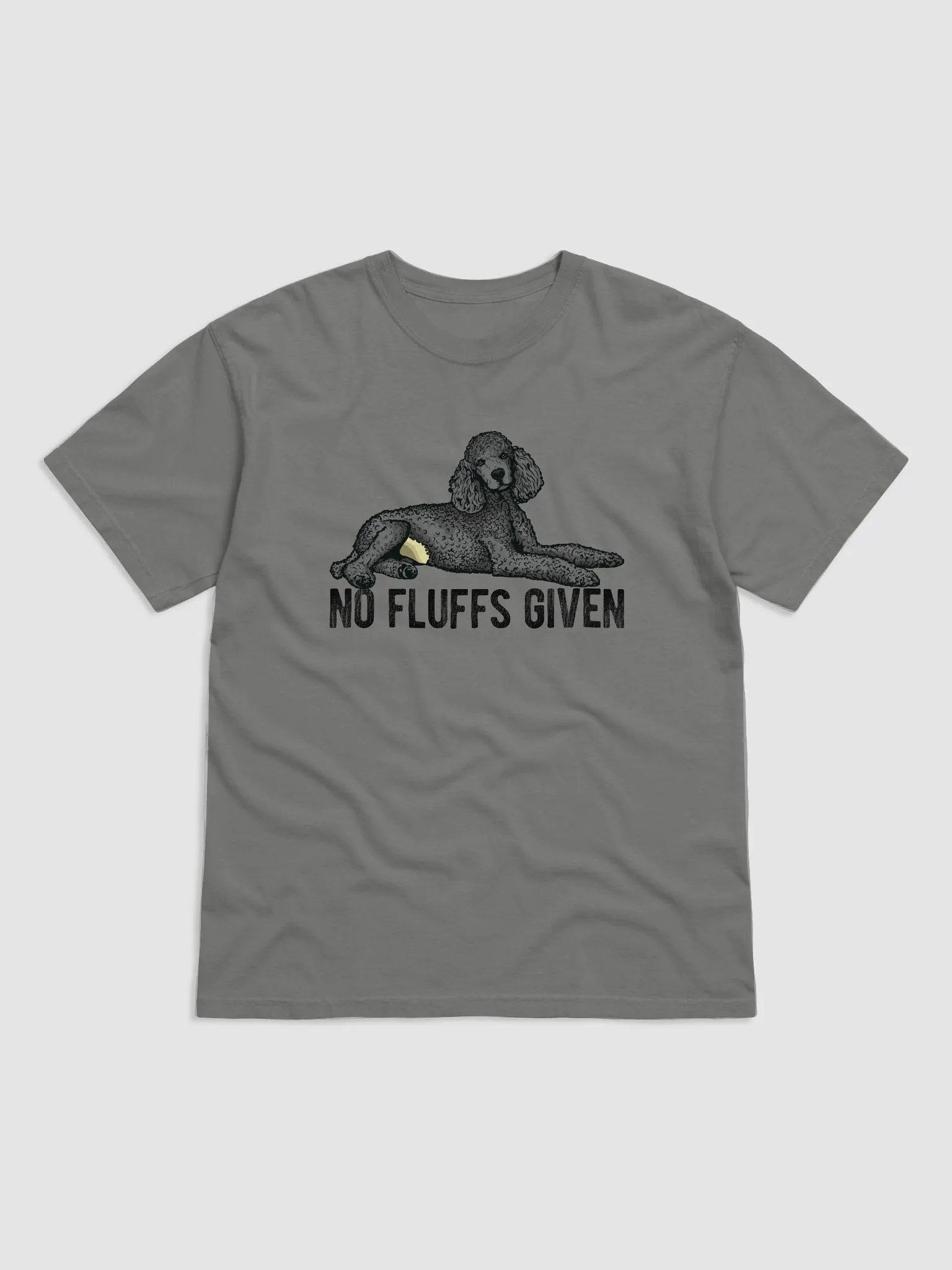 No Fluffs Given T-Shirt of a Standard Poodle(Gray) | Funny T-Shirt for Poodle Paw-rents product image (12)