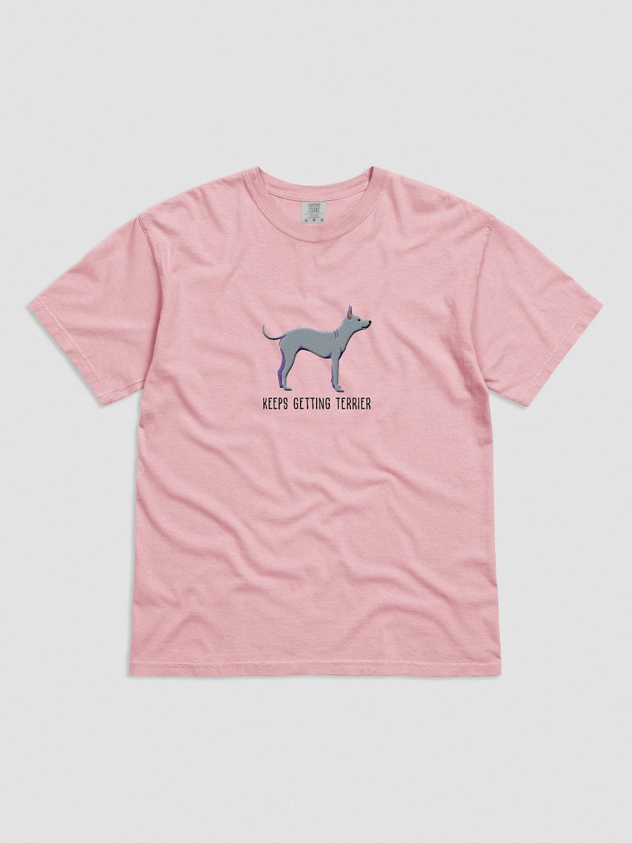 Keeps Getting Terrier T-Shirt(Embroidered) of an American Hairless Terrier(Gray) product image (41)