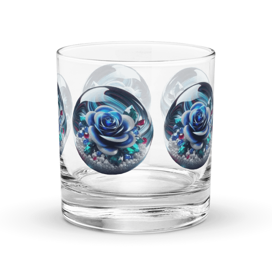 Blue Rose Marble Rocks Glass product image (2)