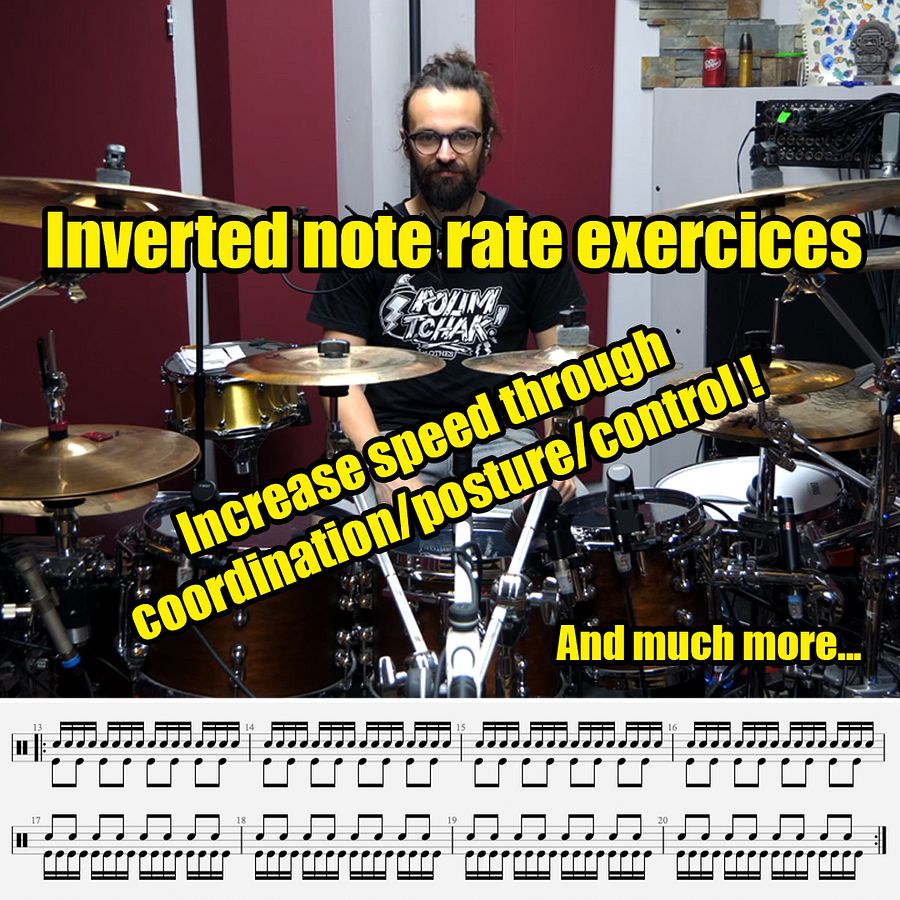 Inverted note rate exercices - Increase speed through coordination/posture/control product image (1)