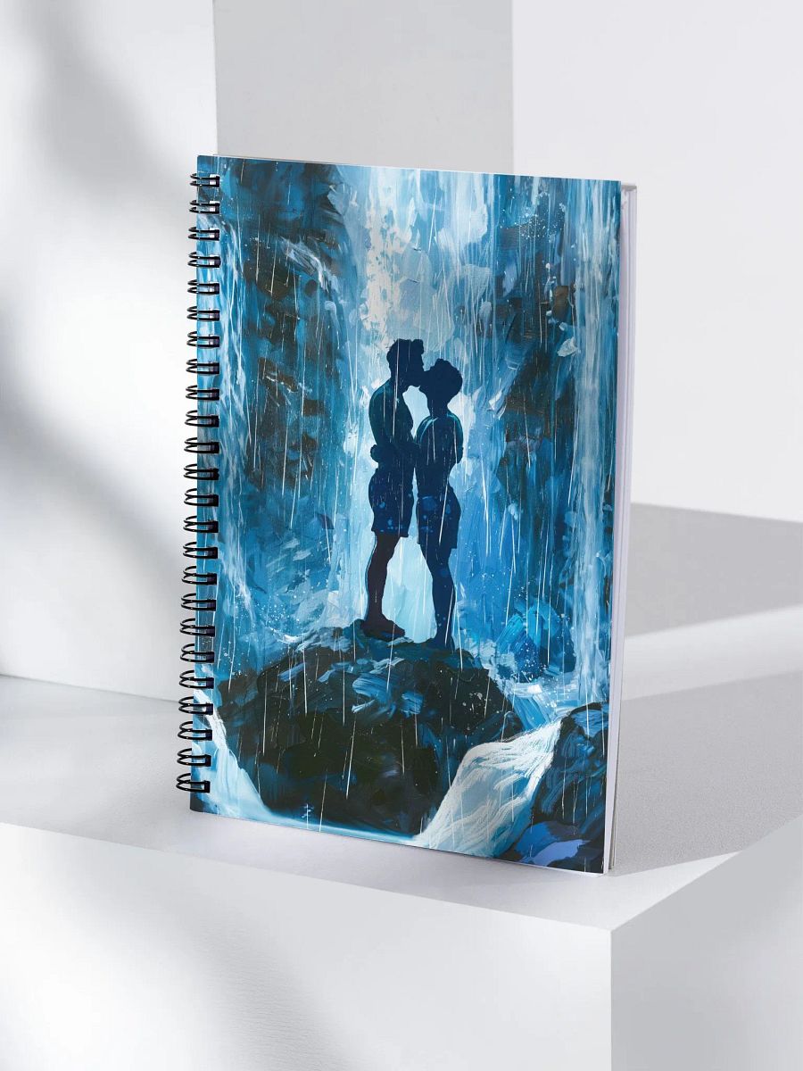 Kiss Beneath The Waterfalls - Gay Art Spiral Notebook product image (4)