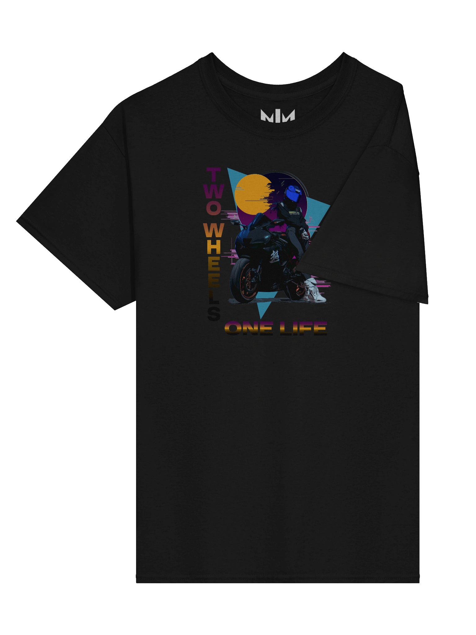 Two Wheels One Life Heavyweight Printed T-Shirt product image (20)