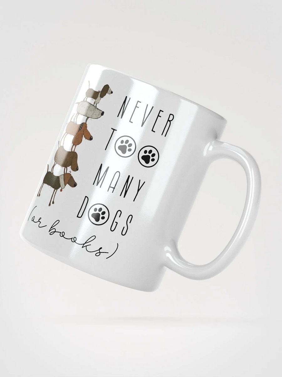 Hand-drawn ceramic mug - Never too many dogs dog mama/dad product image (3)