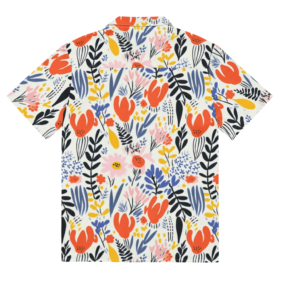Retro Flowers Orange Hawaiian Shirt product image (11)