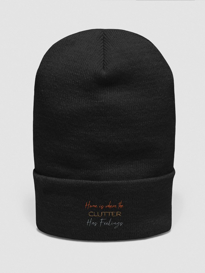 Cluttered Feelings Cuffed Beanie product image (1)