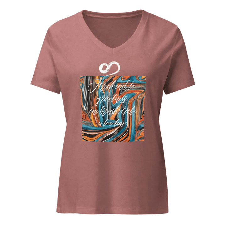 Freehand to greatness, one brushstroke at a time Relaxed V-Neck T-shirt product image (3)